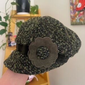 y2k green whimsical cap 🧚🏽